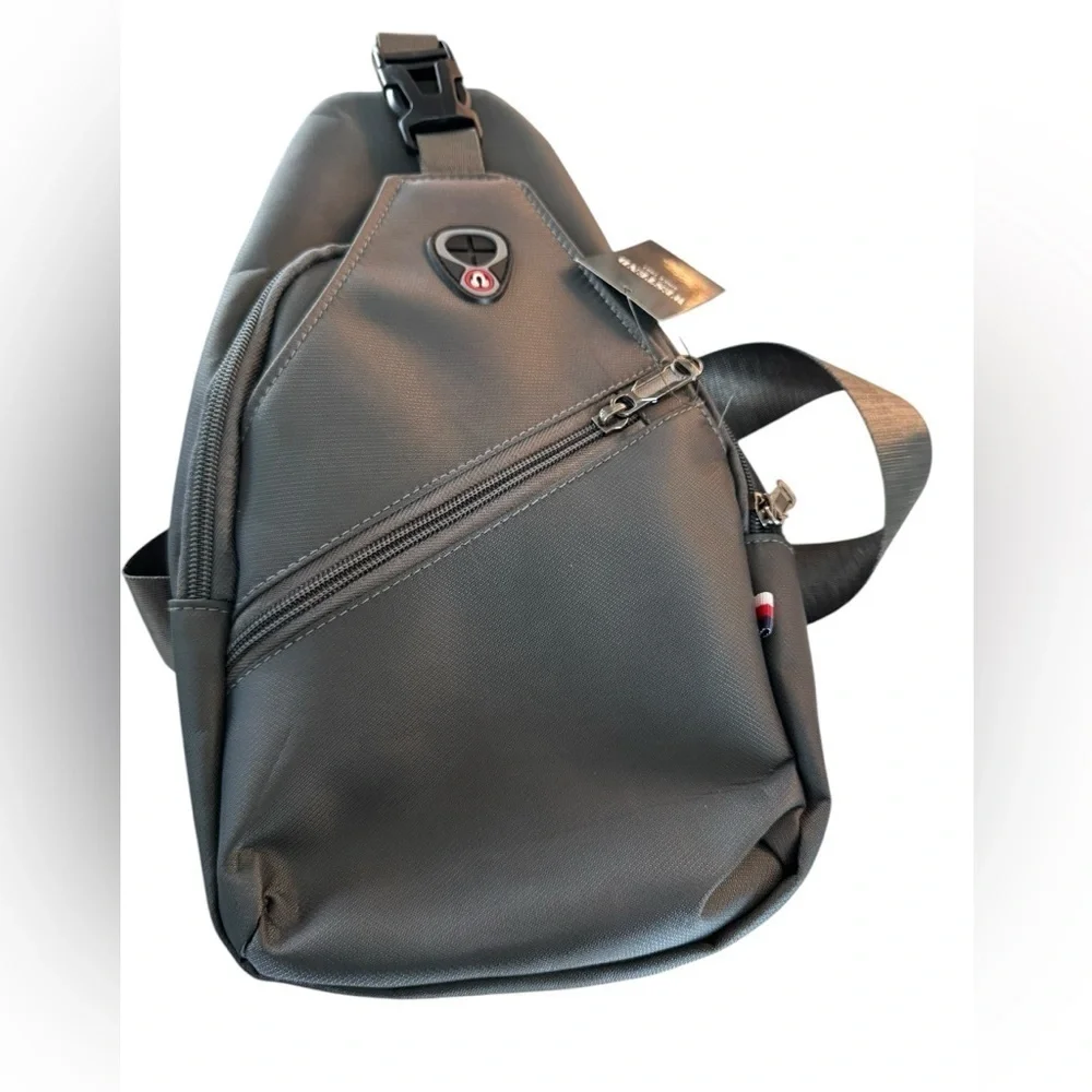 WESTEND Crossbody Sling Bag Backpack w/ Adjustable Strap Men and Women, Charcoal